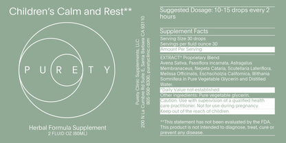 Purety Children’s Calm & Rest (Calm and Sleep) 2 oz.