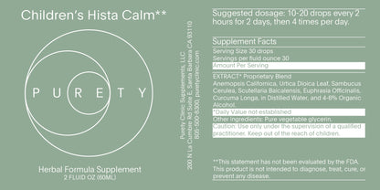 Purety Children’s Hista Calm (Allergy Aid) 2 oz.