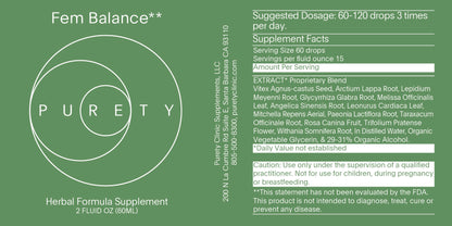 Purety Fem Balance (Female Hormone Balance) 2 oz.