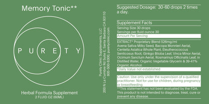 Purety Memory Tonic 2 oz.