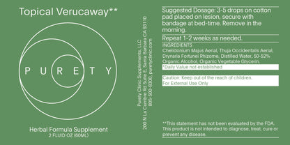 Topical Verucaway (Topical Wart Away) 2 oz.